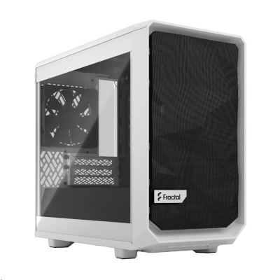 FRACTAL DESIGN skříň Meshify 2 Nano White TG Clear Tint, USB 3.1 Type-C, 2x USB 3.0, bez zdroje, miniITX