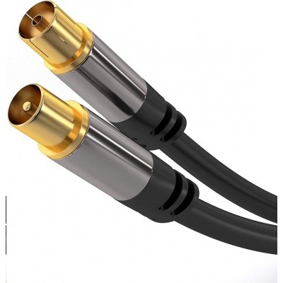 PREMIUMCORD propojovací kabel, anténní, M/F 75Ohm (135dB) 4x stíněný 1,5m