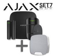 SET 7 - Ajax StarterKit black + Ajax HomeSiren white - ZDARMA