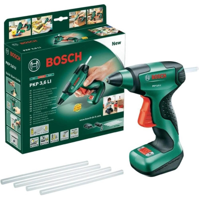 Bosch PKP 3.6 LI akumulátorová lepicí pistole, 2 g/min, 170 °C, mikro USB nabíječka