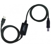 PREMIUMCORD USB 2.0 repeater a propojovací kabel A/M-B/M 20m