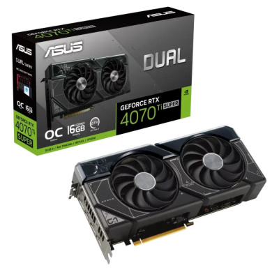 ASUS VGA NVIDIA GeForce RTX 4070 Ti SUPER DUAL OC 16G, 16G GDDR6X, 3xDP, 1xHDMI